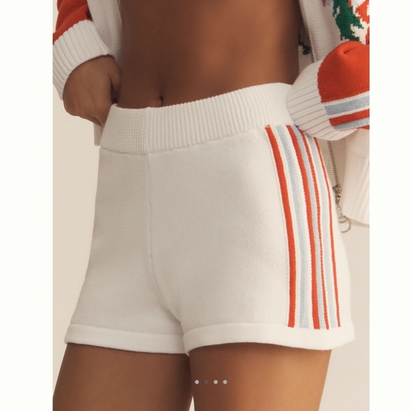 Anthropologie Pants - Anthropologie Daily Practice Sports Club Sweater Shorts Large White Stripe NWT
